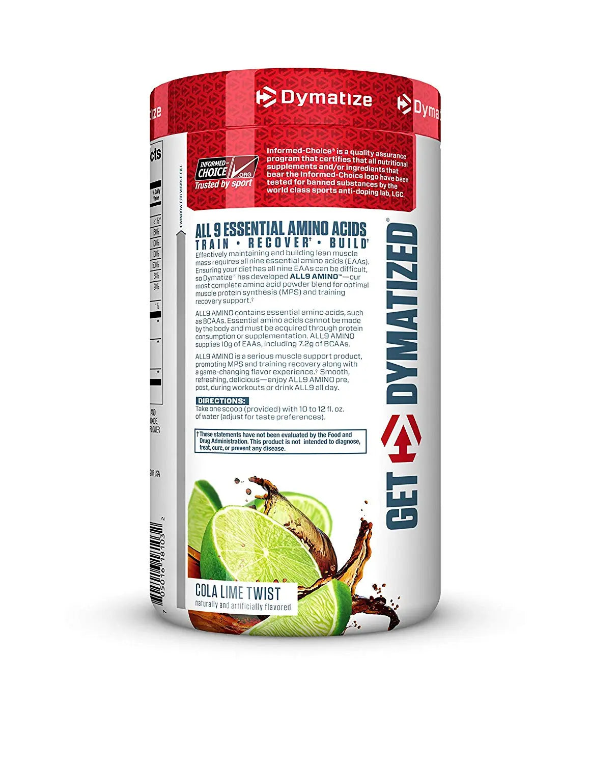 Dymatize All 9 Amino 30 Servings Cola Lime Twist - Muscle & Strength India - India's Leading Genuine Supplement Retailer 