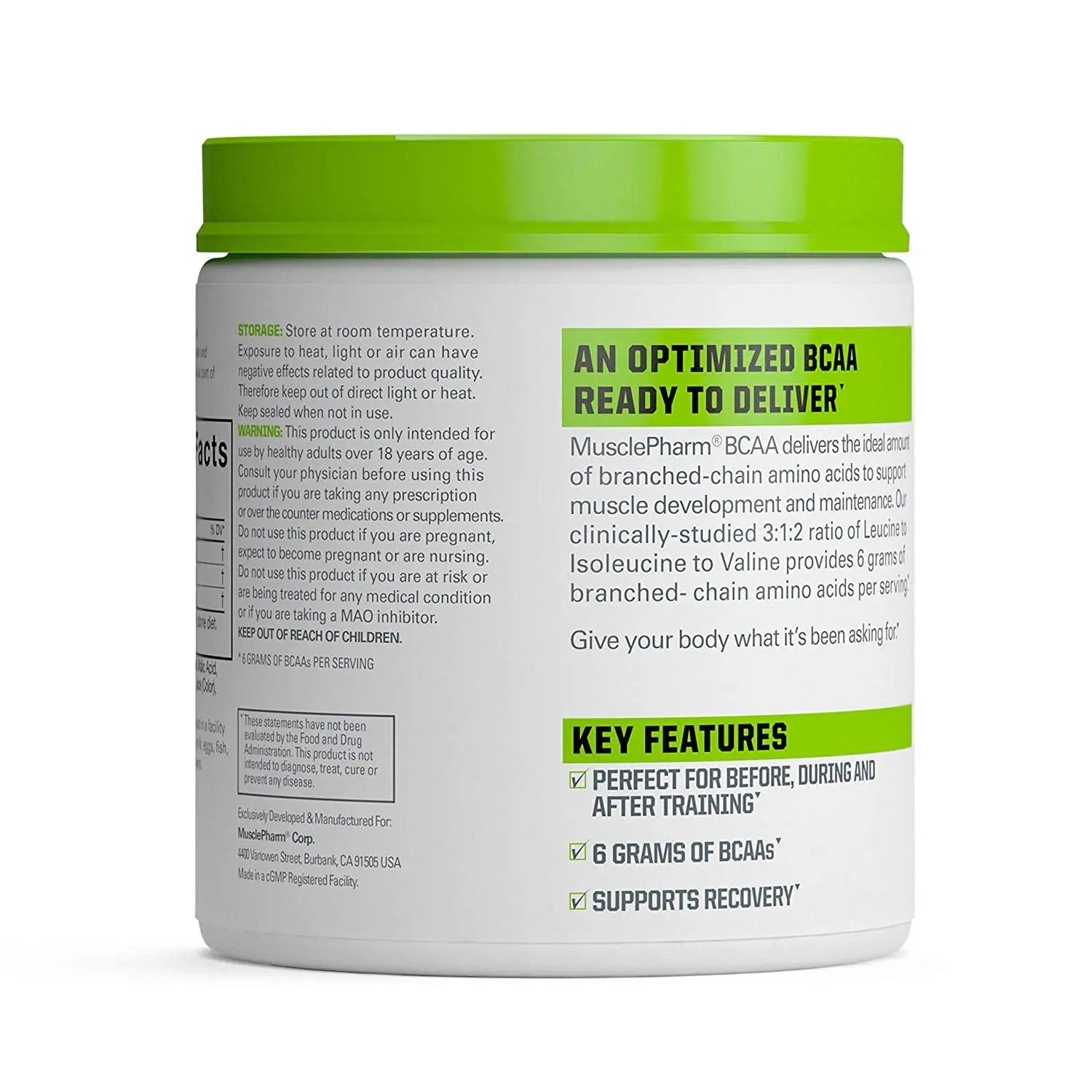 MUSCLEPHARM BCAA 3:1:2 LEMON LIME - Muscle & Strength India - India's Leading Genuine Supplement Retailer 