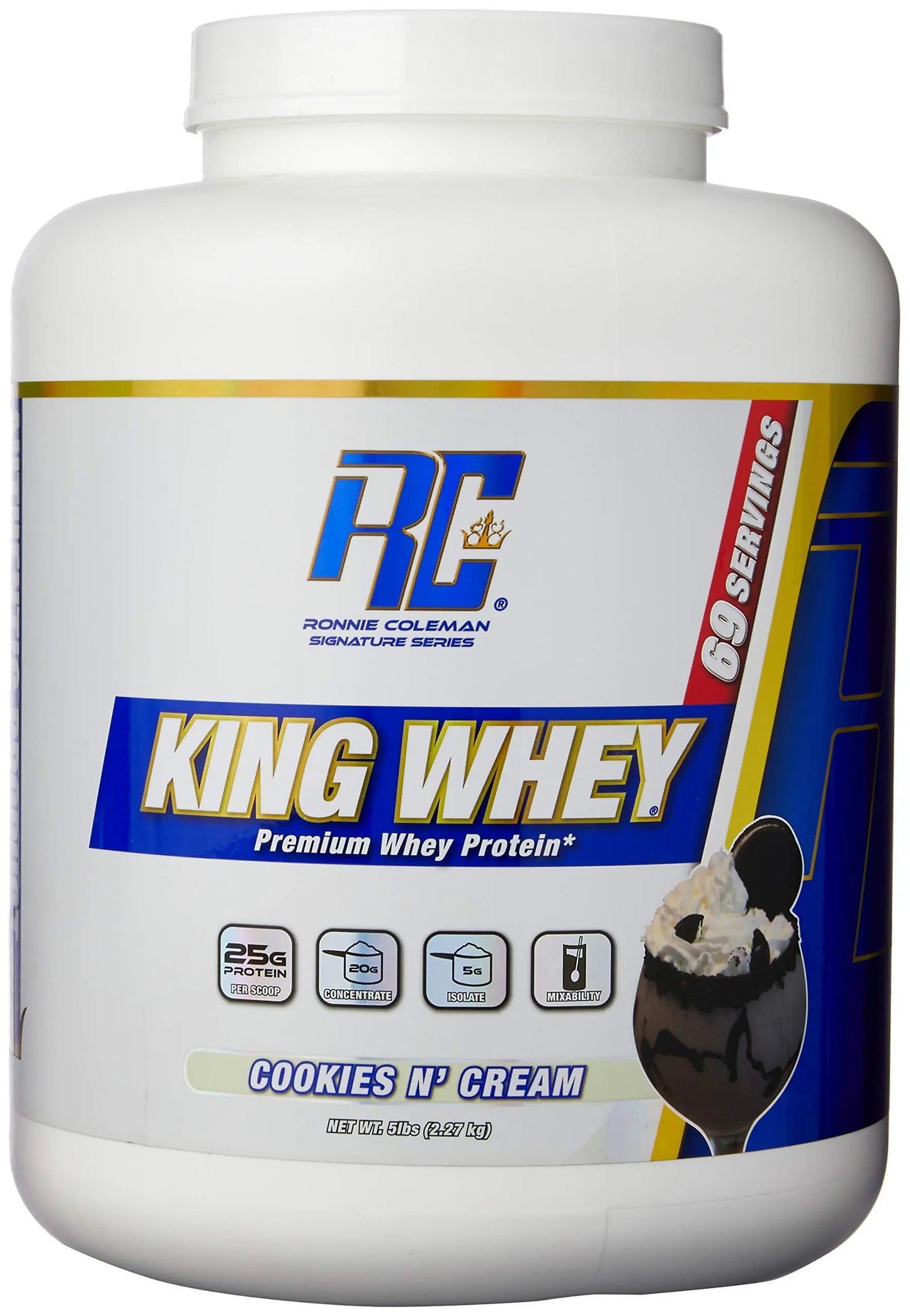 RC KING WHEY 5 LB COOKIES & CREAM - Muscle & Strength India - India's Leading Genuine Supplement Retailer 