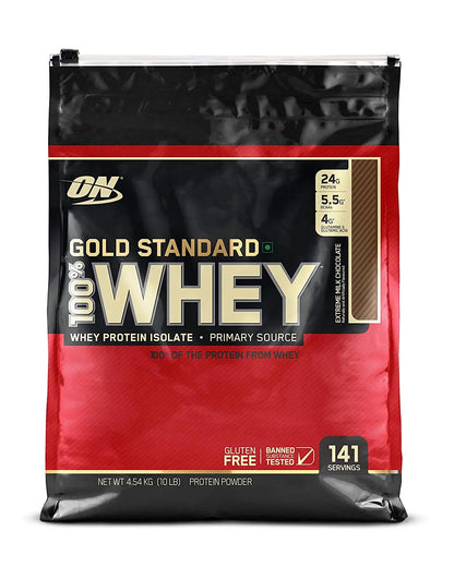 ON 100% Whey Gold Standard - 10 lbs Extreme Milk Chocolate - Muscle & Strength India - India's Leading Genuine Supplement Retailer 