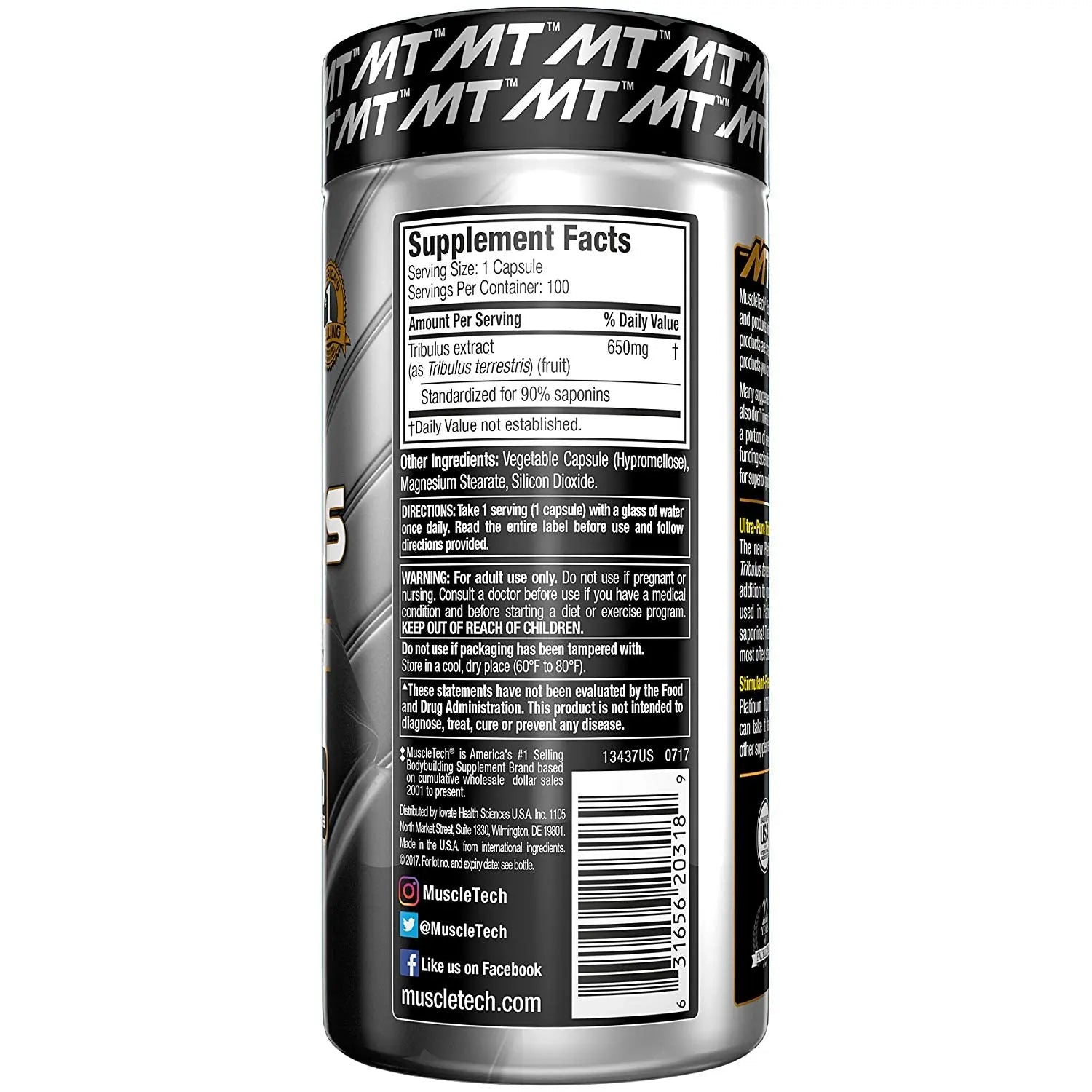 Muscletech Essential Series Platinum Tri bulus 100 Caps