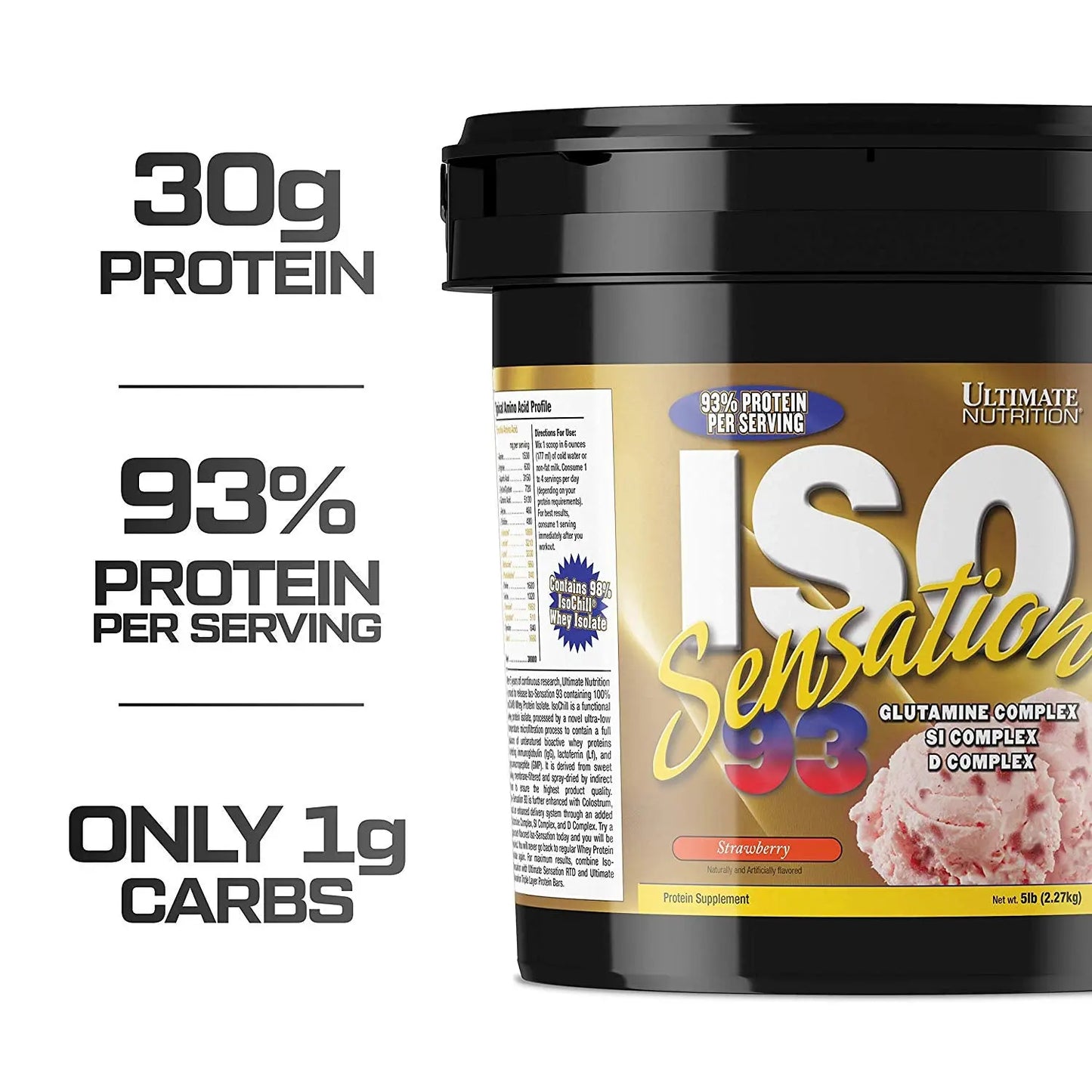 ULTIMATE NUTRITION ISO SENSATION 5 LBS STRAWBERRY - Muscle & Strength India - India's Leading Genuine Supplement Retailer 