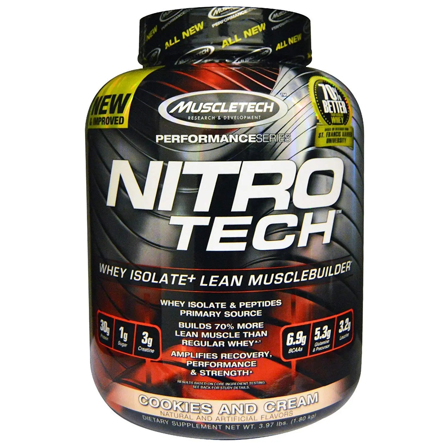 MUSCLETECH NITROTECH 3.97 LBS COOKIES & CREAM - Muscle & Strength India - India's Leading Genuine Supplement Retailer 