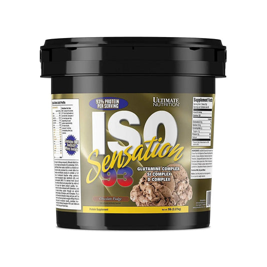 ULTIMATE NUTRITION ISO SENSATION  5 LBS CHOCOLATE FUDGE - Muscle & Strength India - India's Leading Genuine Supplement Retailer 