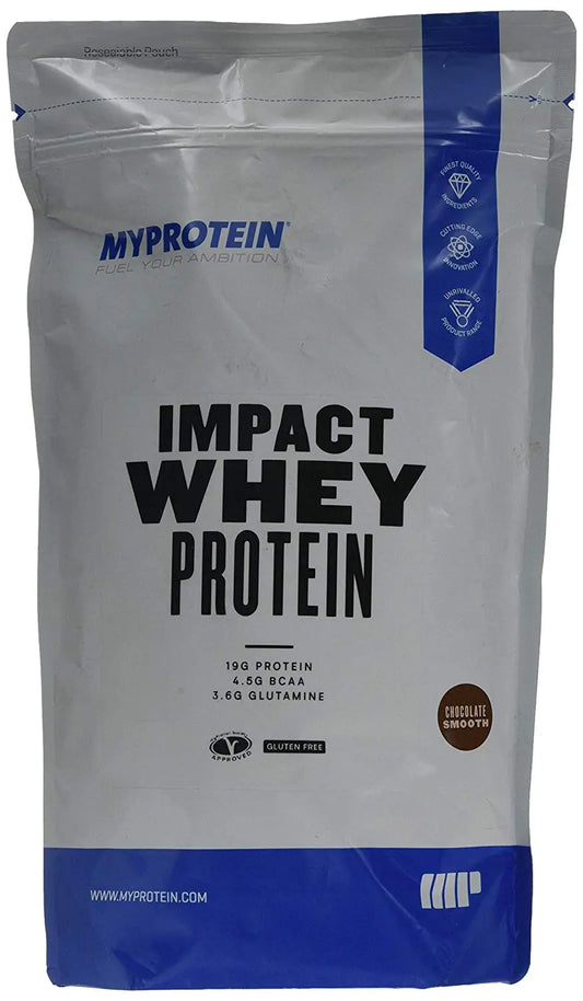 MY PROTEIN IMPACT WHEY PROTEIN 1 KG CHOCOLATE SMOOTH FLAVOUR - Muscle & Strength India - India's Leading Genuine Supplement Retailer 