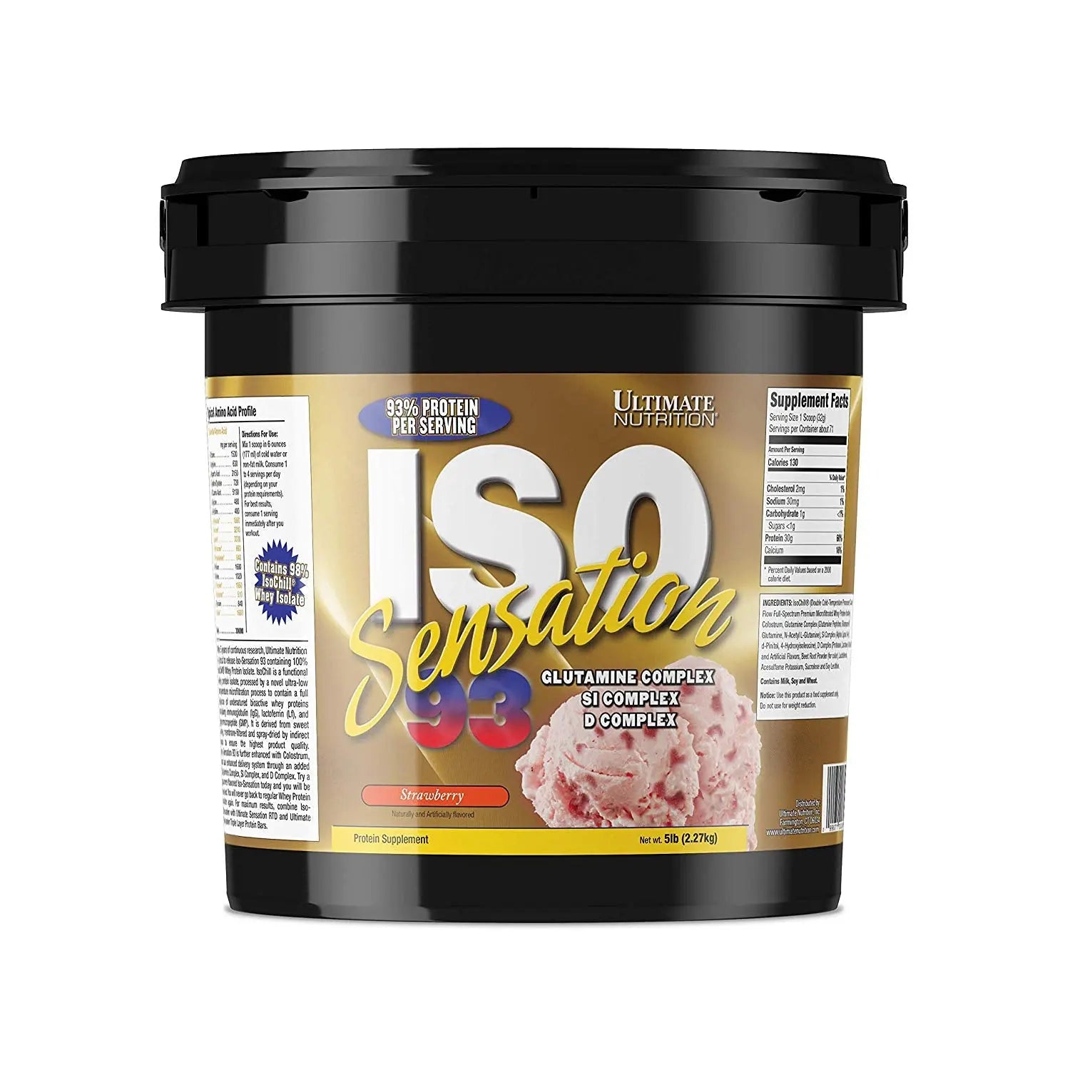 ULTIMATE NUTRITION ISO SENSATION 5 LBS STRAWBERRY - Muscle & Strength India - India's Leading Genuine Supplement Retailer 