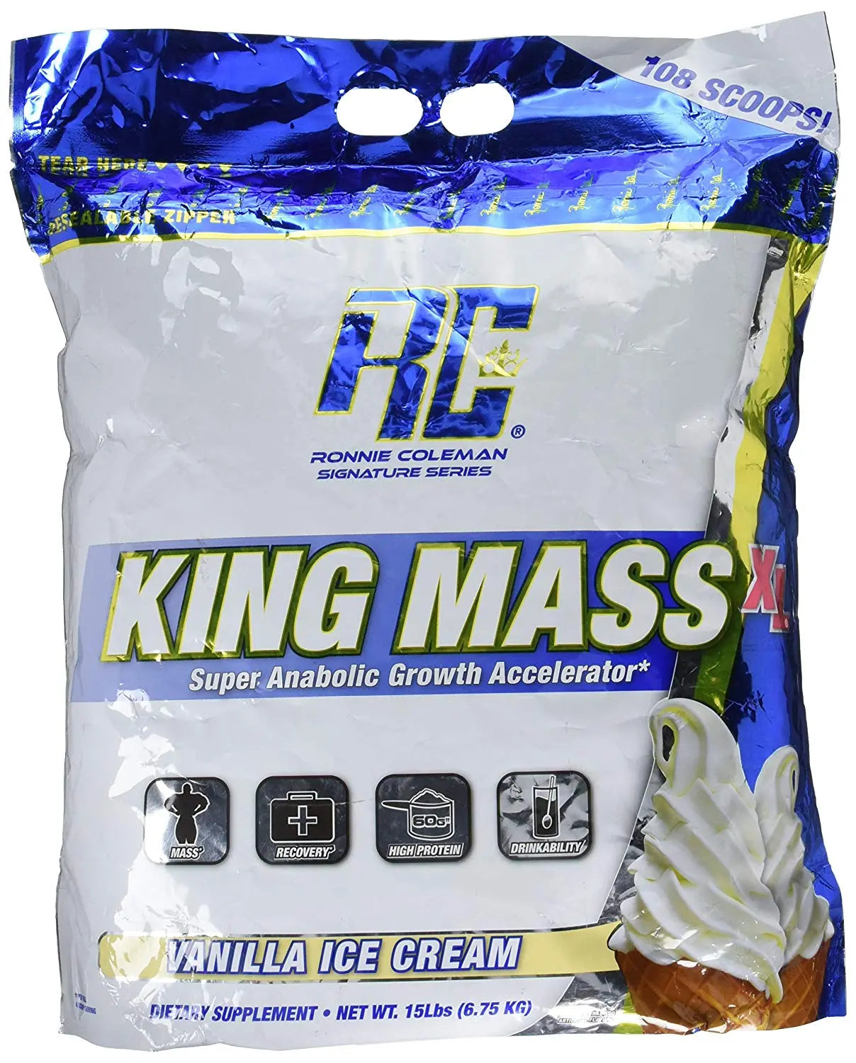 RC KING MASS 15LB STRAWBERRY MILK SHAKE - Muscle & Strength India - India's Leading Genuine Supplement Retailer 