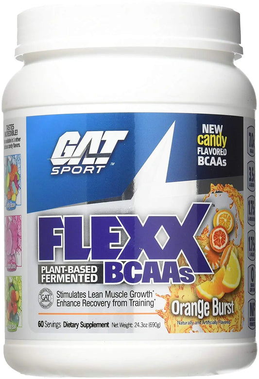 GAT SPORTS FLEXX BCAA 60 SERVING ORANGE BURST - Muscle & Strength India - India's Leading Genuine Supplement Retailer 