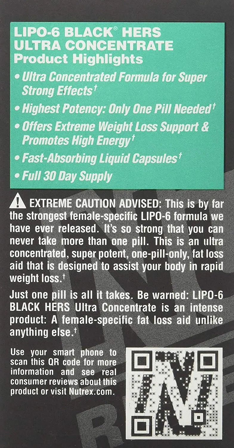 Nutrex Lipo6 Black Hers 60 Caps