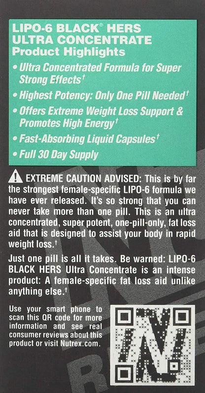 Nutrex Lipo6 Black Hers 60 Caps