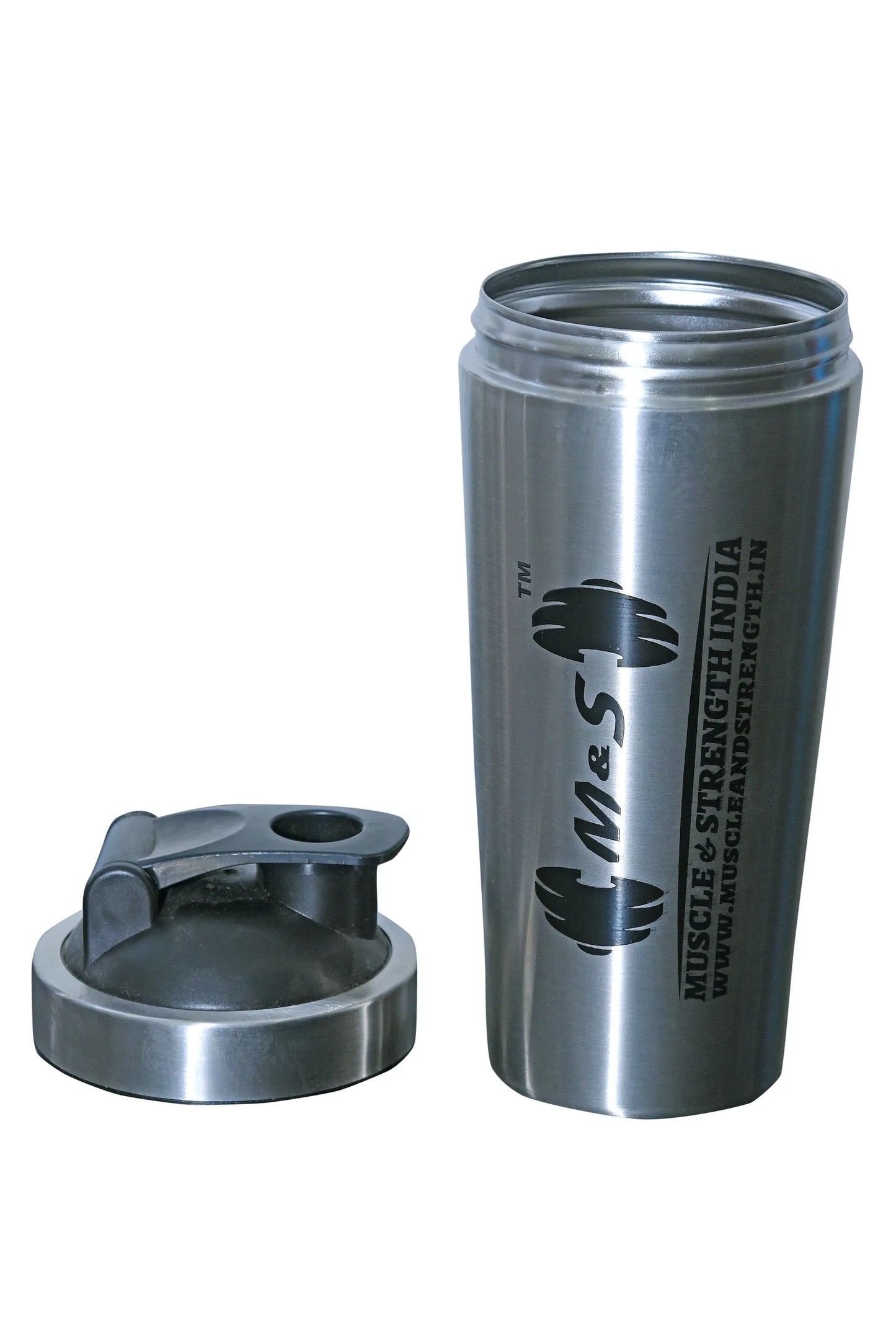 Muscle & Strength India Stainless Steel Shaker Bottle 739 ml - India's Leading Genuine Supplement Retailer