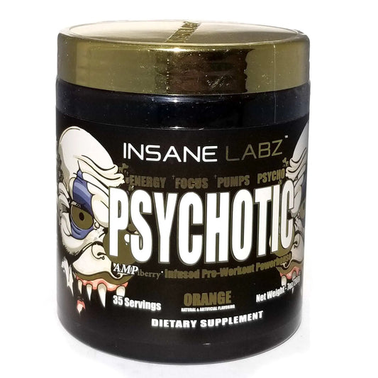 INSANE LABZ PSYCHOTIC GOLD 35 SERVINGS ORANGE - Muscle & Strength India - India's Leading Genuine Supplement Retailer 